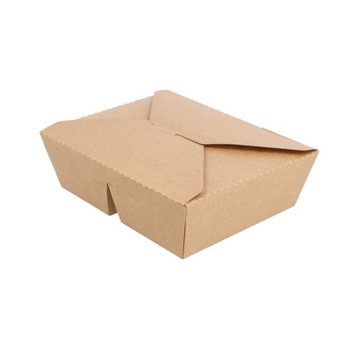 [252.30] Cajas Americanas 2 Compart. 475 + 475 Ml 300 + 20 Pe G/M2 16,8X13,5X5 Cm Natural Kraft (200 Unid.)