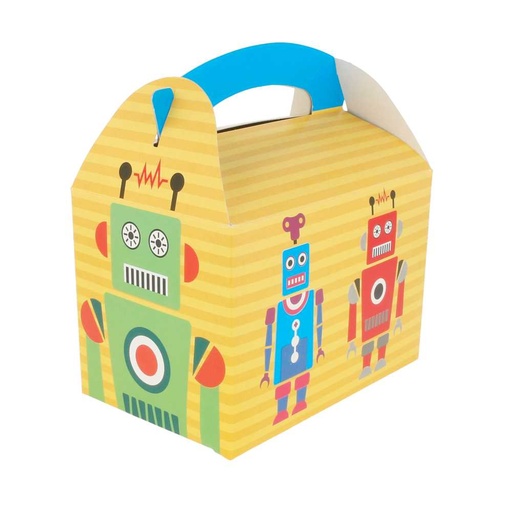 [194.99] CAJAS MENU INFANTIL "ROBOT" 320 G/M2 15,50x10,50x17,50 CM CUATRICROMÍA CARTONCILLO (300 UNID.)