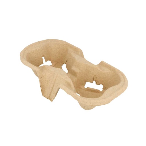 [192.22] Portavasos, 2 Vasos 21X10,5 Cm Natural Cartón (600 Unid.)