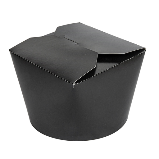 [256.86] Envases Para Ensaladas 1000 Ml 305 + 18 Pe G/M2 Ø12,3X8,5 Cm Negro Cartoncillo (300 Unid.)