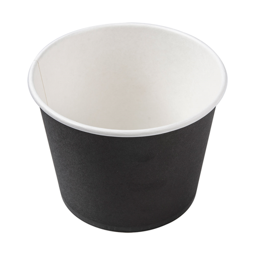 [219.77] TARRINAS 1000 ML 300 + 18 PE G/M2 Ø13,5x10,4 CM NEGRO CARTONCILLO (500 UNID.)