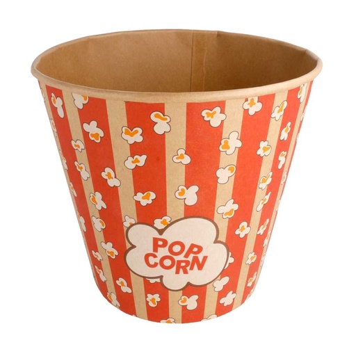 [268.57] RECIPIENTES POPCORN 5100 ML 300 +20 PE G/M2 Ø 22,7/16x21 CM KRAFT (100 UNID.)