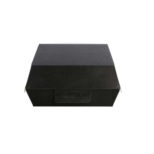 [234.16] Conchas Hamburguesa 'Thepack' 230 G/M2 14,2X13,7X6,1 Cm (L) Negro Cartón Ondulado Nano-Micro (500 Unid.)