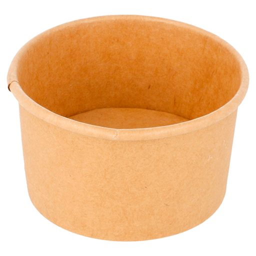 [222.87] TARRINAS HELADOS 70 ML 210 + 18 PE G/M2 Ø6,5x3,9 CM MARRÓN CARTONCILLO (2000 UNID.)