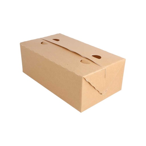 [256.66] CAJAS COMIDA PARA LLEVAR 'THEPACK' 2 L 240 G/M2 13x23x8 CM NATURAL CARTÓN ONDULADO NANO-MICRO (300 UNID.)