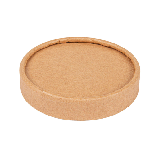 [233.28] TAPAS TARRINAS HELADOS 120 ML 280 + 18 PE G/M2 Ø7,7 CM MARRÓN CARTONCILLO (1000 UNID.)
