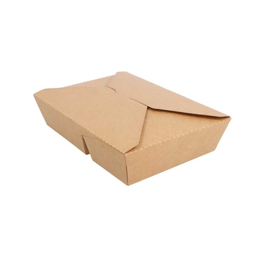 [252.29] CAJAS AMERICANAS 2 COMPART. 740 + 530 ML 300 + 20 PE G/M2 21,3x15,5x4,6 CM NATURAL KRAFT (200 UNID.)