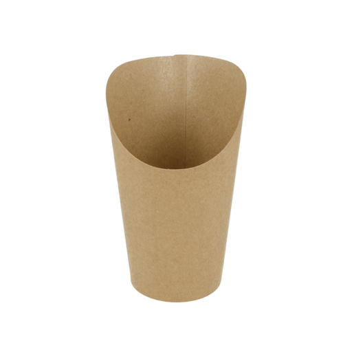 [233.47] Vasos Fritas Abiertos 22 Oz - 660 Ml 200 + 25Pe G/M2 Ø8,5X18 Cm Marrón Cartoncillo (1000 Unid.)