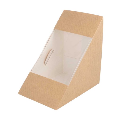 [253.54] Cajas Sándwiches Con Ventana - Triple 'Thepack' 220 G/M2 + Opp 12,4X12,4X8,3 Cm Natural Cartón Ondulado Nano-Micro (500 Unid.)