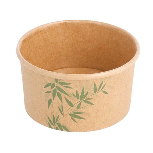 [217.57] Tarrinas Helados 'Feel Green' 90 Ml 210 + 18 Pe G/M2 Ø7,2X4 Cm Marrón Cartoncillo (2000 Unid.)