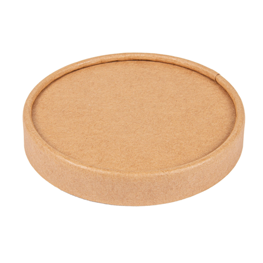 [233.34] TAPAS TARRINAS HELADOS 240 ML 280 + 18 PE G/M2 Ø9,4 CM MARRÓN CARTONCILLO (1000 UNID.)