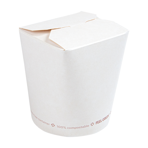 [255.24] Envases Multiuso 'Compostable' 480 Ml 325 G/M2 Ø8X9 Cm Blanco Cartoncillo (600 Unid.)