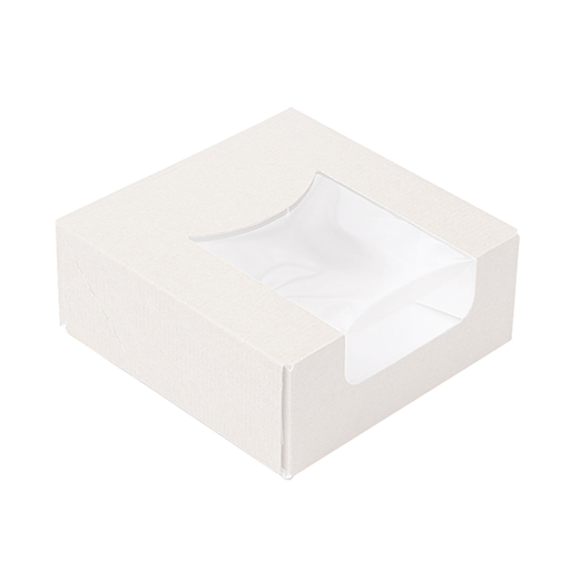 [255.89] ENVASES SUSHI+VENTANA 'THEPACK' 230 G/M2 + OPP 23x23x5 CM BLANCO CARTÓN ONDULADO NANO-MICRO (300 UNID.)