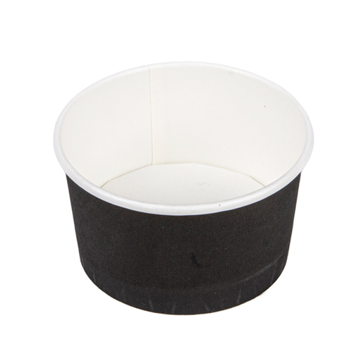 [226.55] TARRINAS HELADOS 180 ML 250 + 18PE G/M2 Ø 8,7x5,2 CM NEGRO CARTONCILLO (2000 UNID.)