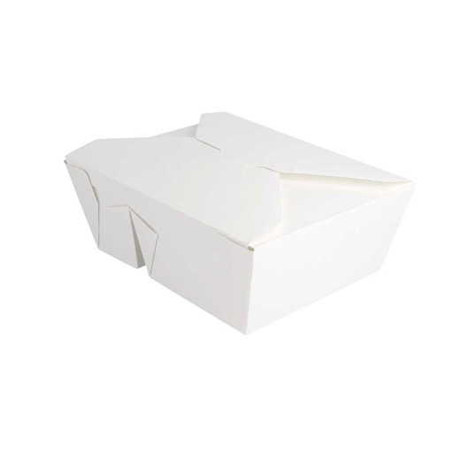 [258.51] CAJAS AMERICANAS 2 COMPART. 'THEPACK' 900+450ML 230 + 12PP G/M2 15,2x12,1x6,5CM BLANCO CARTÓN ONDULADO NANO-MICRO (300 UNID.)