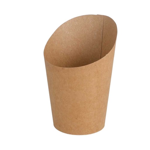 [233.46] Vasos Fritas Abiertos 'Natural' 9 Oz - 270 Ml 200 + 25Pe G/M2 Ø7X10,5 Cm Marrón Cartoncillo (2500 Unid.)