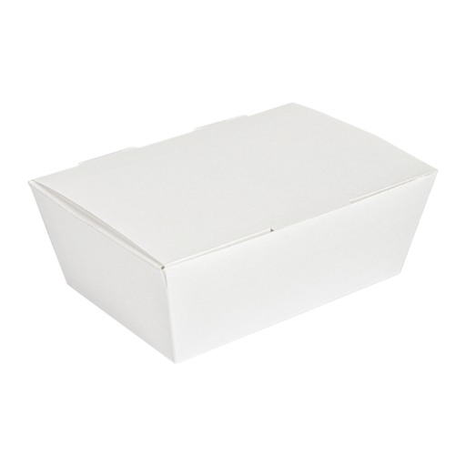 [235.13] CAJAS "LUNCH BOX" TAPA 'THEPACK' 500 ML (16 oz) 230 G/M2 14x9,7x5 CM BLANCO CARTÓN ONDULADO NANO-MICRO (480 UNID.)