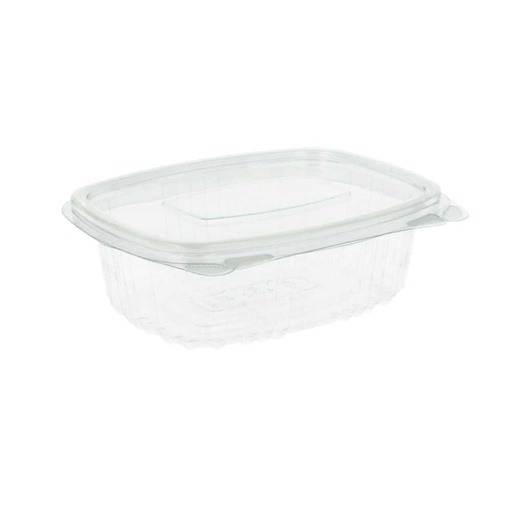 [169.28] Recipientes + Tapa 250 Ml 13,2X9,5X4,1 Cm Transparente Rpet (600 Unid.)
