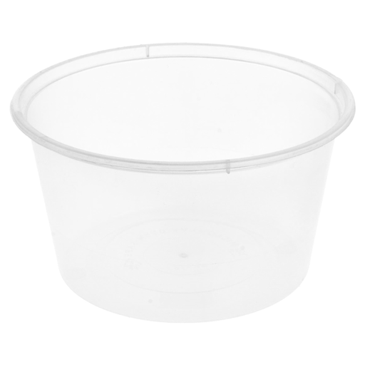 [184.05] TARRINAS INYECTADAS MICROONDABLES 475 ML Ø 11,5x6,5 CM TRANSPARENTE PP (500 UNID.)