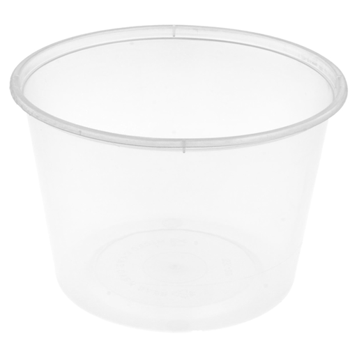 [184.06] Tarrinas Inyectadas Microondables 525 Ml Ø 11,5X8 Cm Transparente Pp (500 Unid.)