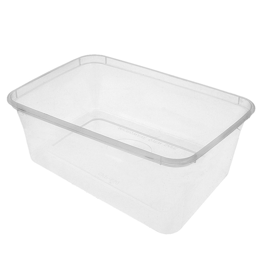 [128.64] RECIPIENTES RECTANGULARES 1000 ML 17,5x12x6,5 CM TRANSPARENTE PP (500 UNID.)