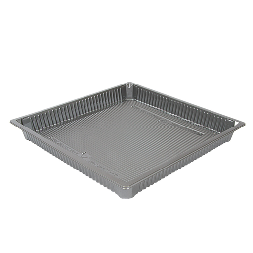 [268.02] Recipientes Para "Sushi" 1473 Ml 26,5X26,5X3 Cm Plateado Rpet (140 Unid.)