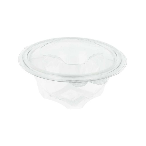 [194.10] ENSALADERAS CON TAPA BISAGRA 500 ML Ø 13,1x8,4 CM TRANSPARENTE RPET (600 UNID.)