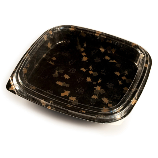 [191.56] 120 U. Recipientes + Tapas Para Sushi 27X27X4,5 Cm Negro Ps (120 Unid.)