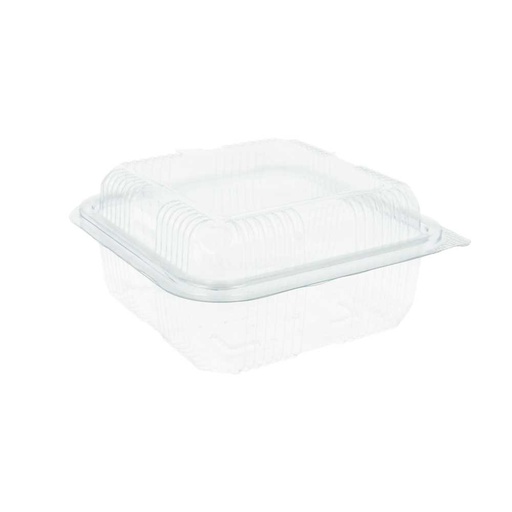 [194.65] Recipientes Pastelería + Tapa 600 Ml 14X14X7,2 Cm Transparente Rpet (700 Unid.)