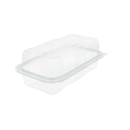 [194.66] RECIPIENTES PASTELERÍA + TAPA 750 ML 10,8x20,5x7,5 CM TRANSPARENTE RPET (600 UNID.)