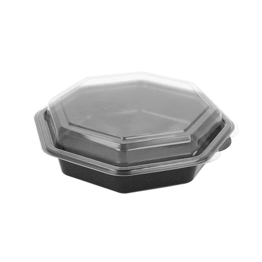 [208.86] RECIPIENTES 680 ML 19x19x5 CM NEGRO PS (300 UNID.)