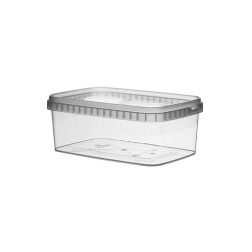 [206.99] Recipientes Inviolables + Tapas 1200 Ml 19,2X12,6X7,3 Cm Transparente Pp (150 Unid.)