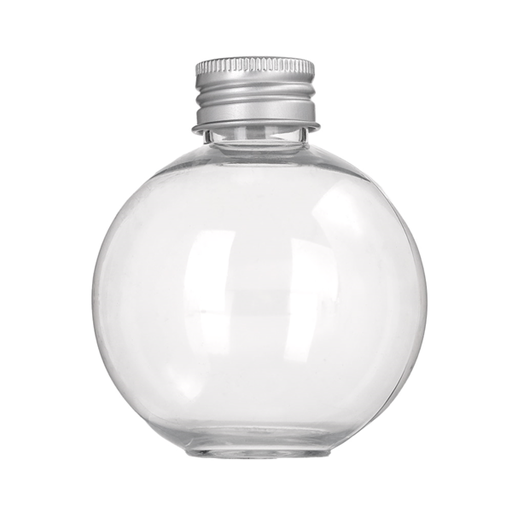 [268.51] Botellas Bola Con Tapón Aluminio 350 Ml Ø9X10,1 Cm Transparente Pet (150 Unid.)