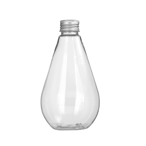 [268.48] BOTELLAS GOTA CON TAPÓN ALUMINIO 300 ML Ø7,5x13,7 CM TRANSPARENTE PET (150 UNID.)