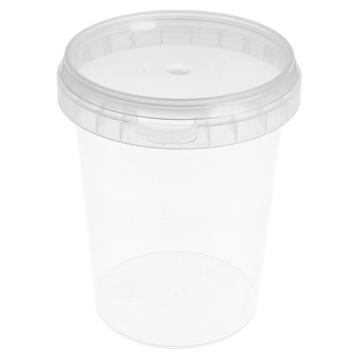 [206.85] Recipientes Inviolables + Tapas 520 Ml Ø 9,5X11,7 Cm Transparente Pp (400 Unid.)