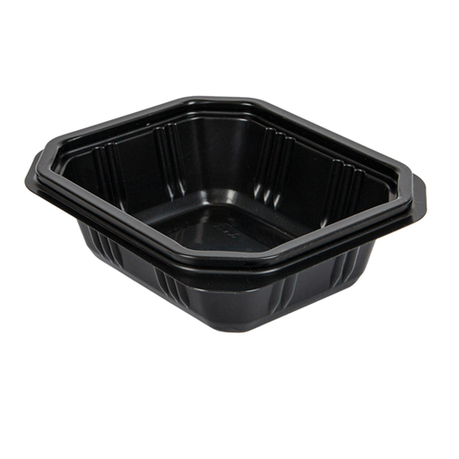 [262.62] RECIPIENTE 250 ML 13,9x11,8x4 CM NEGRO PP (1200 UNID.)