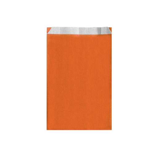[192.39] BOLSAS PLANAS UNICOLOR 60 G/M2 12+5x18 CM NARANJA CELULOSA (250 UNID.)