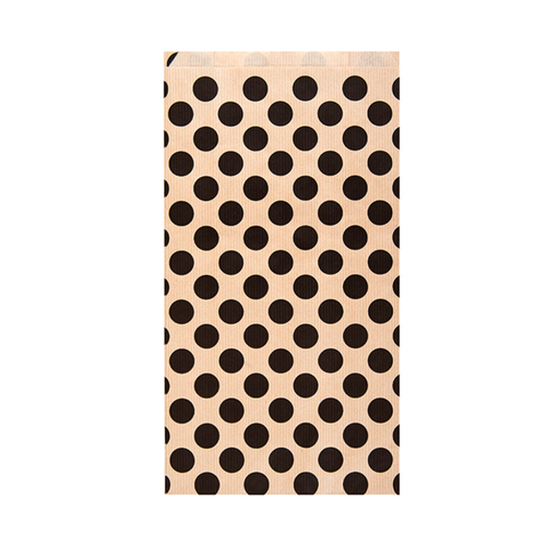 [192.49] BOLSAS PLANAS TOPOS 60 G/M2 19+8x35 CM NATURAL KRAFT VERJURADO (250 UNID.)