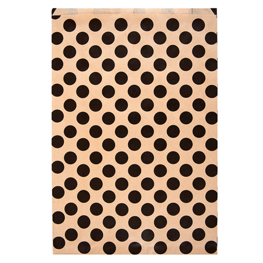 [192.50] BOLSAS PLANAS TOPOS 60 G/M2 26+9x38 CM NATURAL KRAFT VERJURADO (250 UNID.)