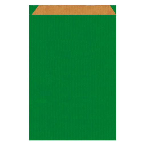 [809.60] BOLSAS PLANAS 60 G/M2 26+9x38 CM VERDE KRAFT VERJURADO (250 UNID.)