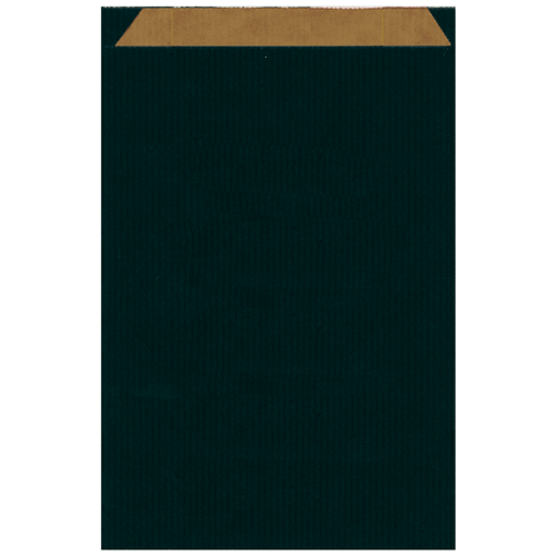 [149.64] BOLSAS PLANAS UNICOLOR 60 G/M2 26+9x38 CM NEGRO KRAFT VERJURADO (250 UNID.)