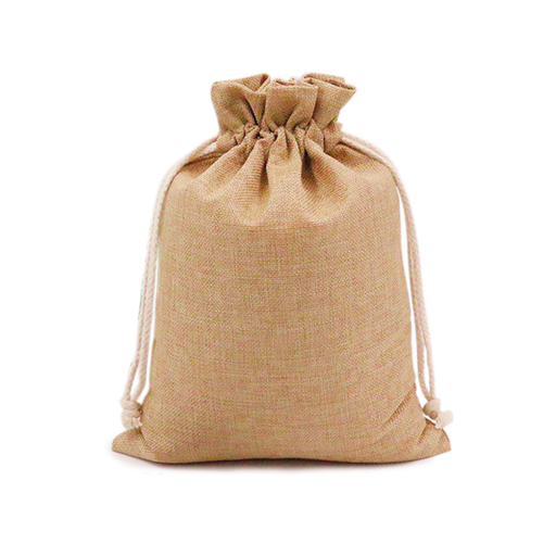 [804.50] 48 U. BOLSAS CON CIERRE 12,5x17 CM NATURAL YUTE (1 UNID.)