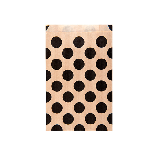 [192.48] BOLSAS PLANAS TOPOS 60 G/M2 12+5x18 CM NATURAL KRAFT VERJURADO (250 UNID.)