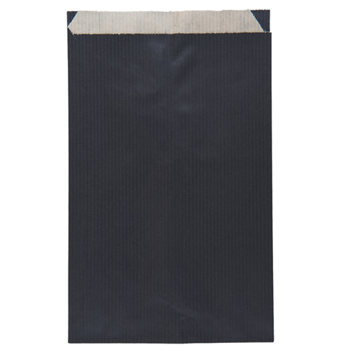 [149.60] BOLSAS PLANAS UNICOLOR 60 G/M2 12+5x18 CM NEGRO KRAFT VERJURADO (250 UNID.)