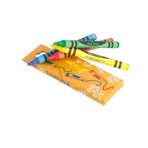 [137.51] CAJITA 4 LÁPICES DE COLORES 9x3,4x1 CM SURTIDO CERA (48 UNID.)