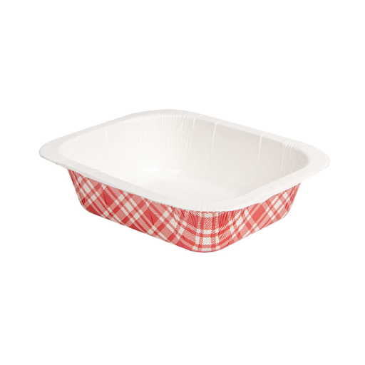 [230.42] BARQUILLAS TERMOSELLABLES GN1/8 'VICHY' 505 ML 360 G/M2 + 25G/M2 PET 16,1x12,9x4,3 CM BLANCO CARTÓN (720 UNID.)