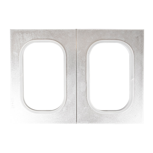 [230.54] MOLDE PARA BARQUITAS OBLONG 20x28 CM PLATEADO ALUMINIO (1 UNID.)