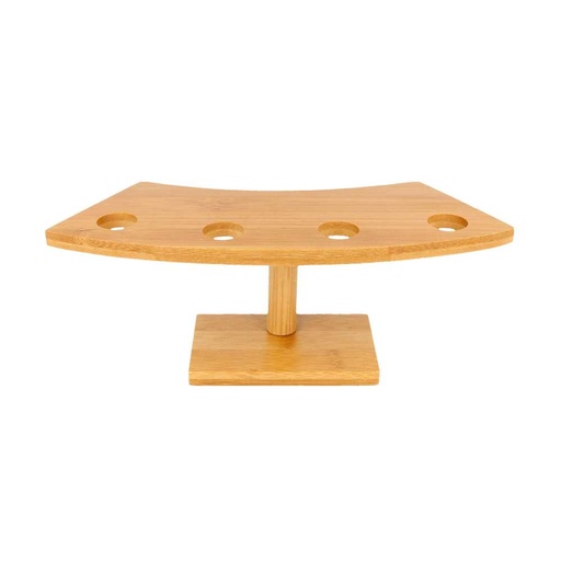 [156.55] Expositor 4 Conos 26X10,5X9 Cm Natural Bambú (1 Unid.)