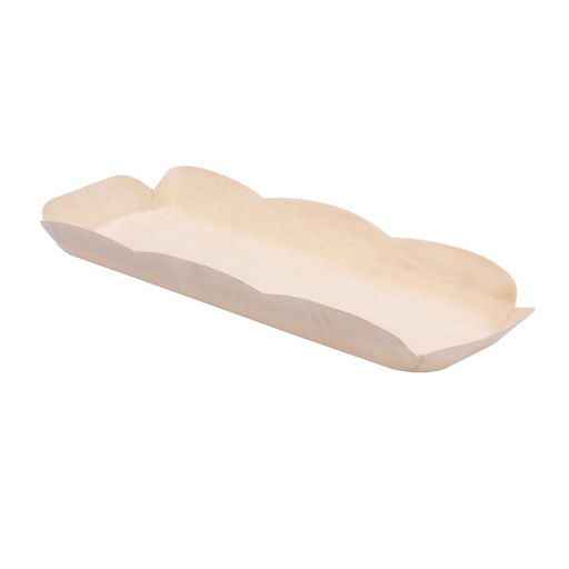 [230.37] BARQUILLAS RECTANGULARES 'WOOD' 25x10x2,5 CM NATURAL MADERA (50 UNID.)