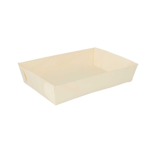 [223.65] BARQUILLAS RECTANGULARES 600 ML 19x13x4 CM NATURAL MADERA (100 UNID.)